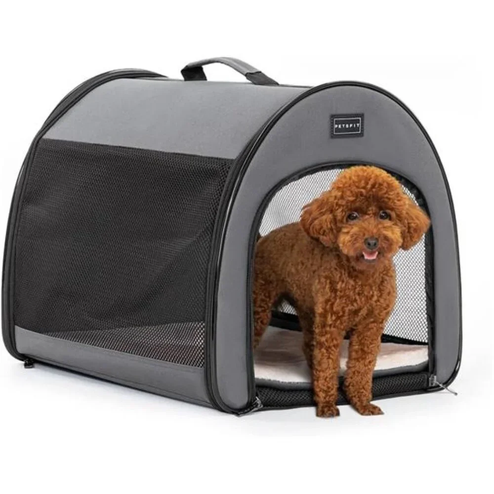 Portable Dog Crate,Arch Design Escape Proof Collapsible Soft Sided Dog Crate Dog