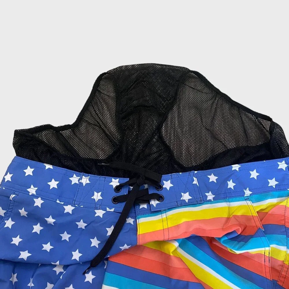 Body Glove La Concha USA Board Shorts Blue Men's Size 36 American Flag Print
