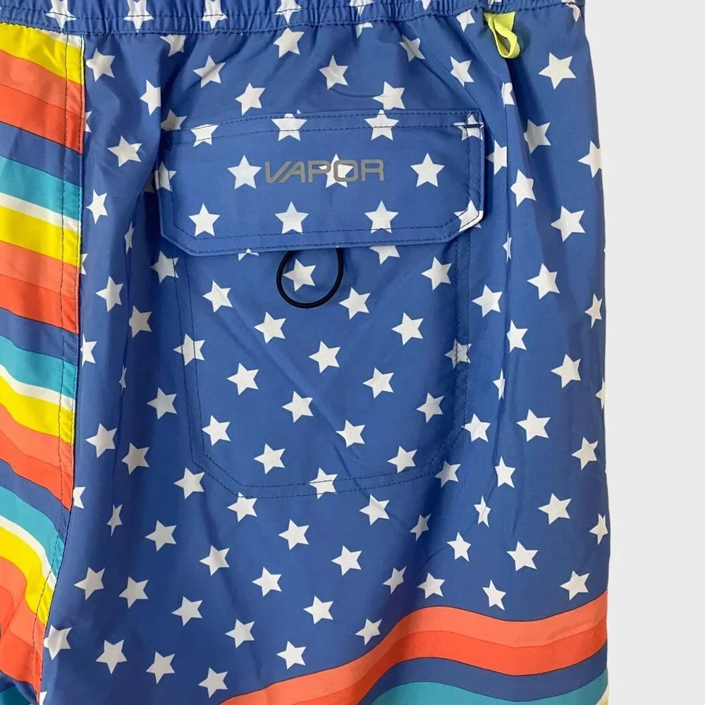 Body Glove La Concha USA Board Shorts Blue Men's Size 36 American Flag Print