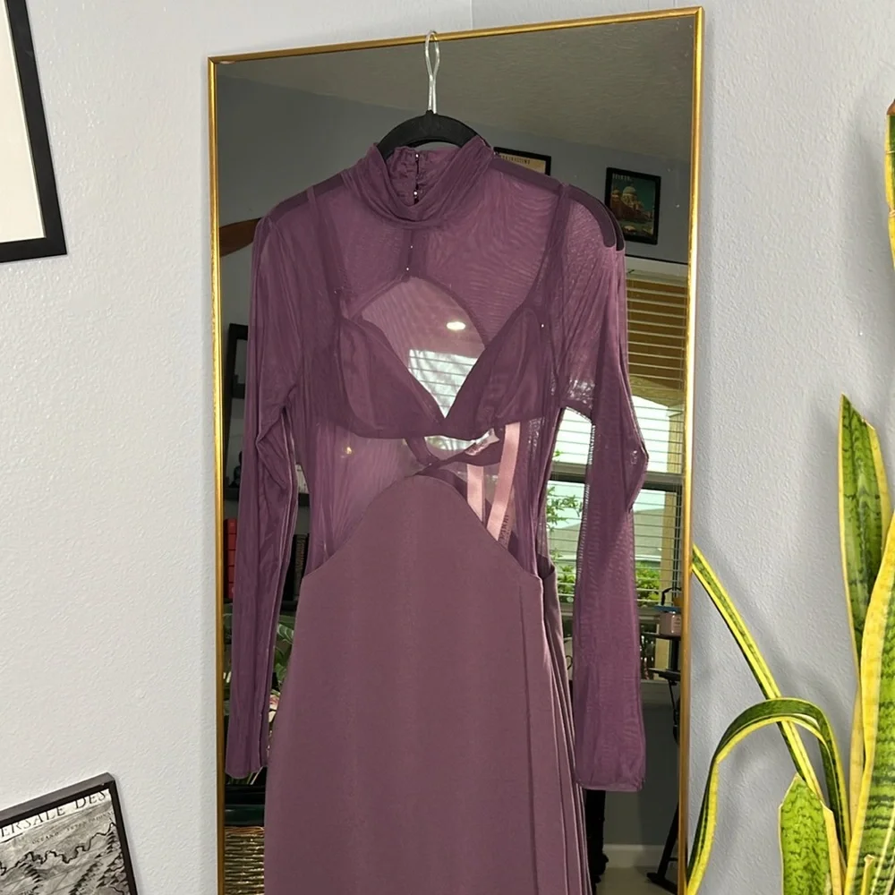 HOUSE OF CB 'Safiya' Black Grape Maxi Dress NWT