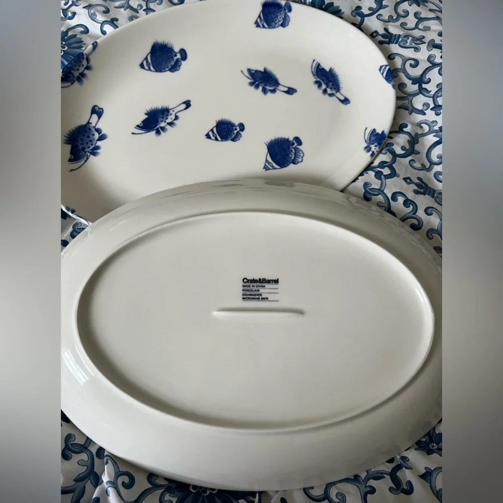 Crate&Barrel 9” fish plates