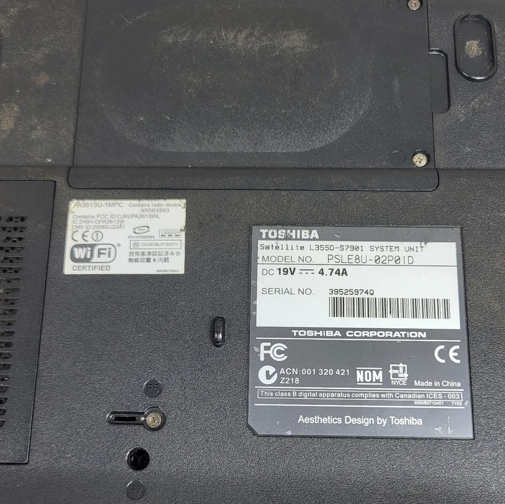 Toshiba parts only