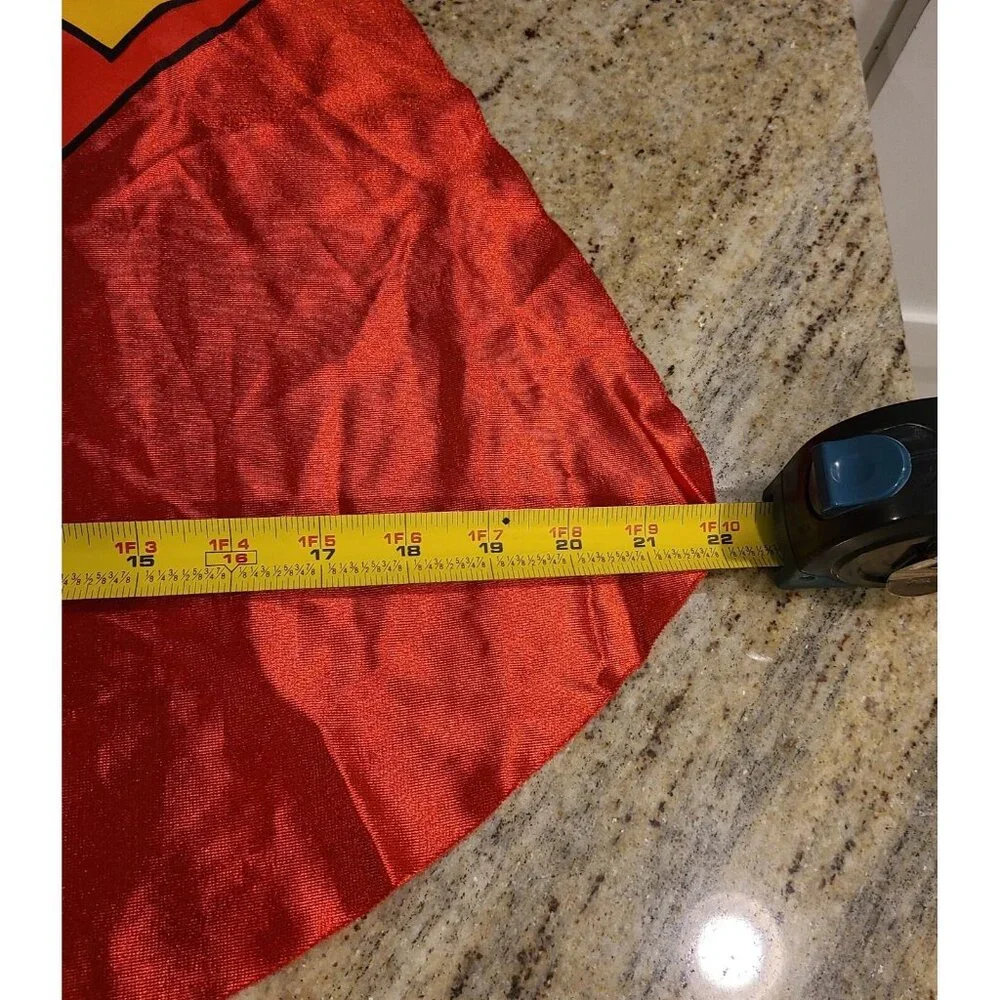 Vintage Superman Cape Costume Youth Size 7 Worser *READ*