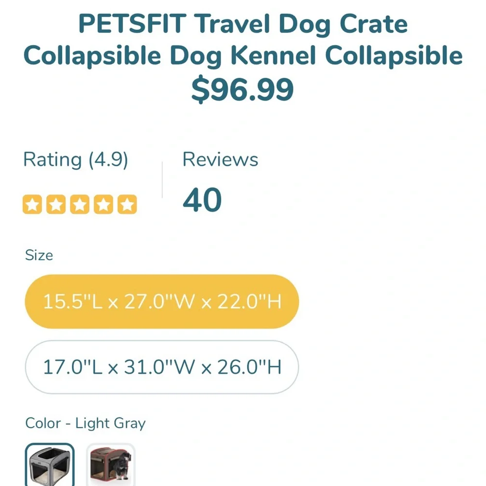 New Never been used Petsfit collapsable dog kennel