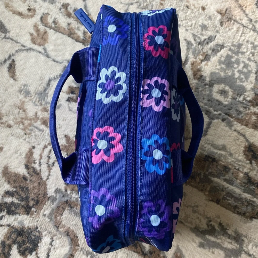 NWT New Ellie Floral Print Travel Organizer Vibrant Blue Pink Navy Purple Color