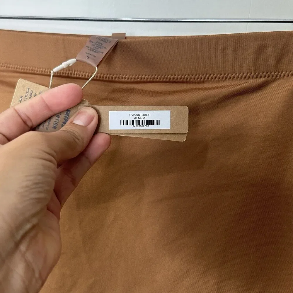 NWT Skims Womens 3X Swim Wear Tube Skirt Coverup (SW-SKT-0800) Almond Brown
