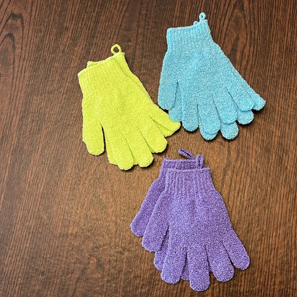 SmitCo mittens blue exfoliating