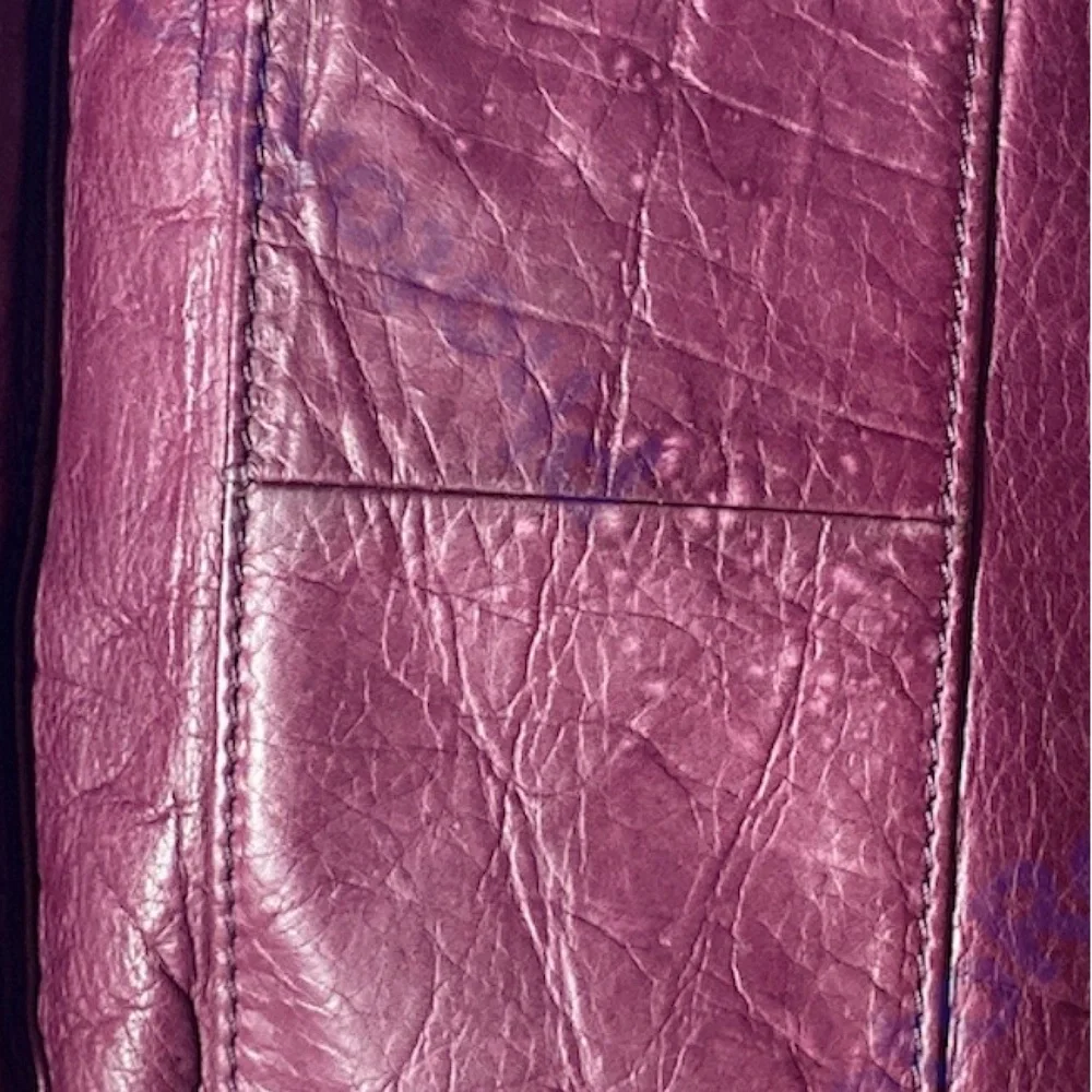 B MAKOWSKY SHOULDER SATCHEL TOTE PURSE LARGE CAPACITY RICH FUSHIA BURGANDY