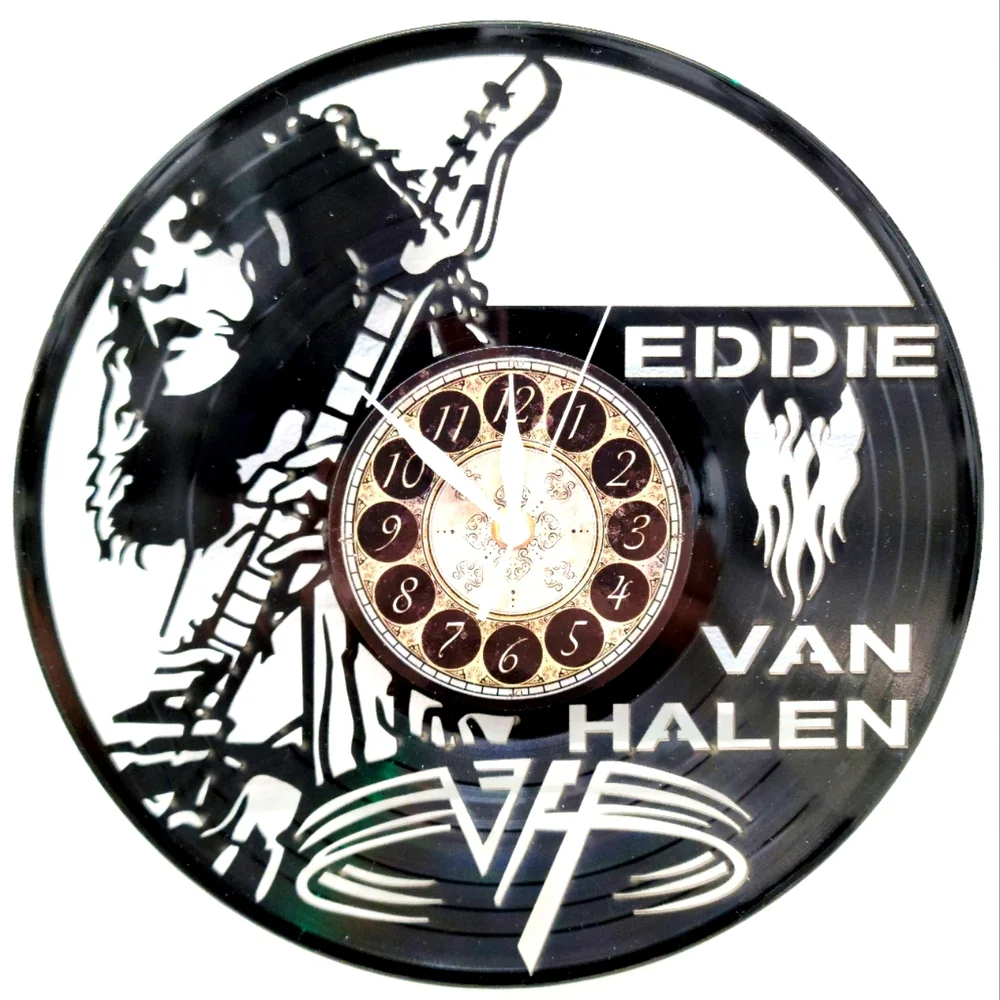 EDDIE VAN HALEN vinyl record clock