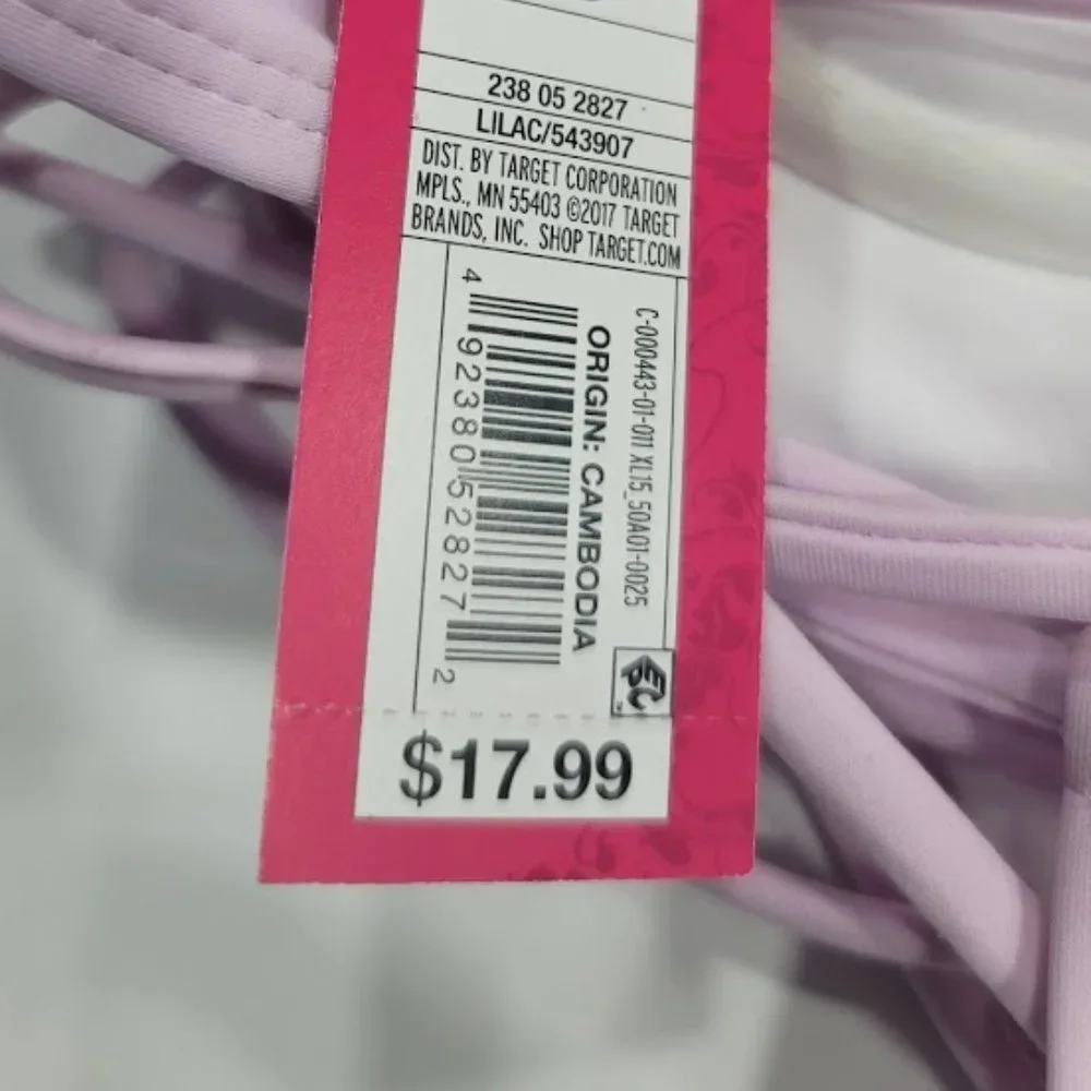 Xhilaration Lilac Ruffle Bikini Top