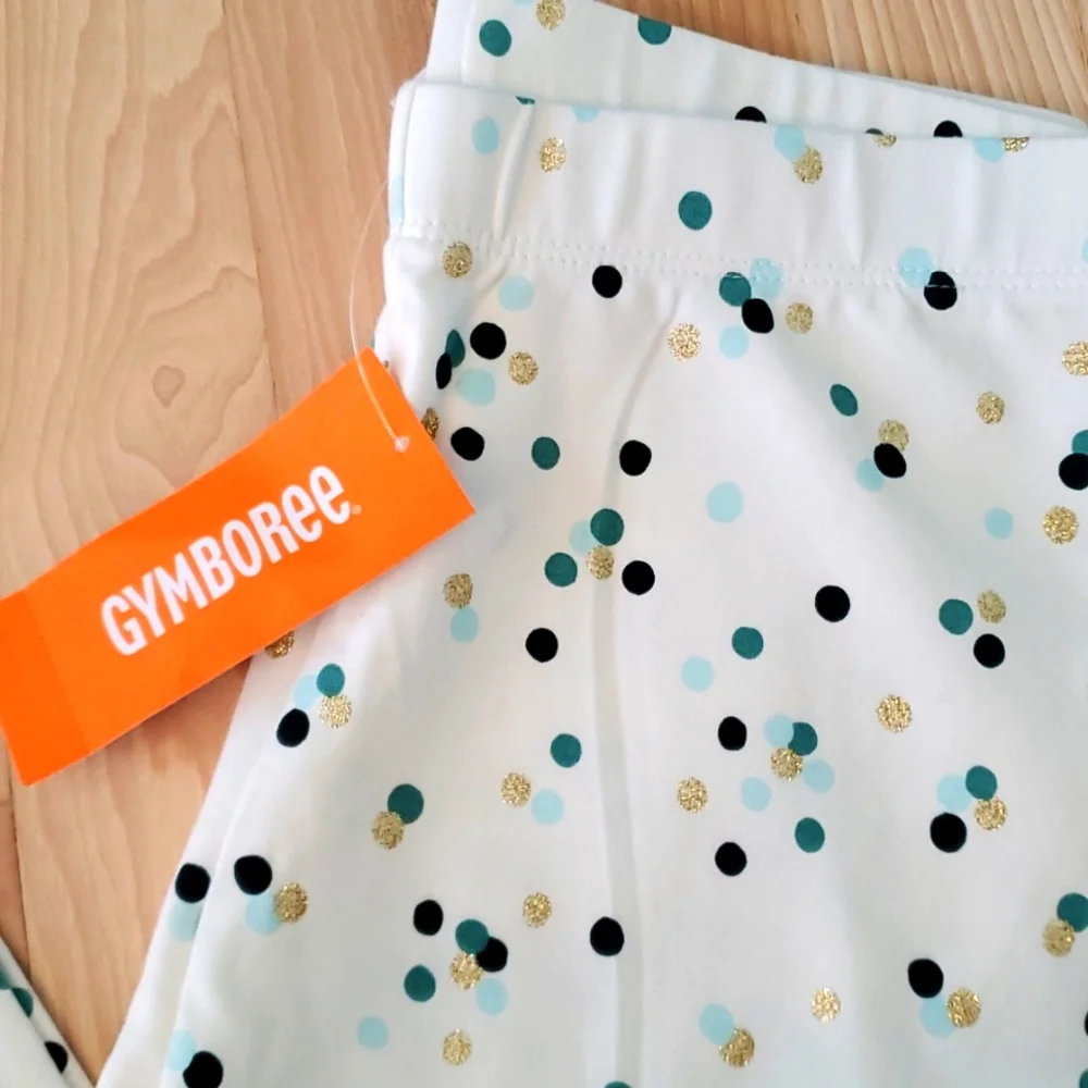 GYMBOREE All Spruced Up polka dot leggings