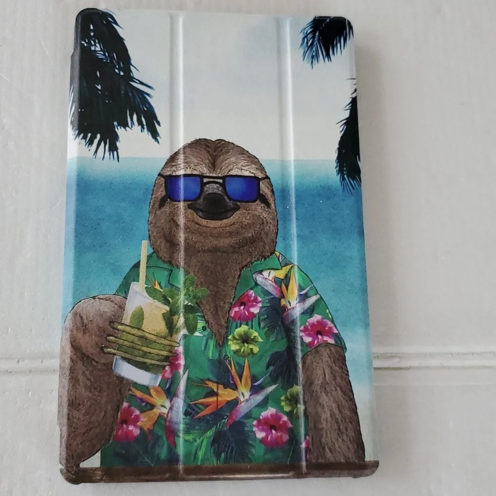 Tablet Case Sloth On Summer Holiday by Barruf