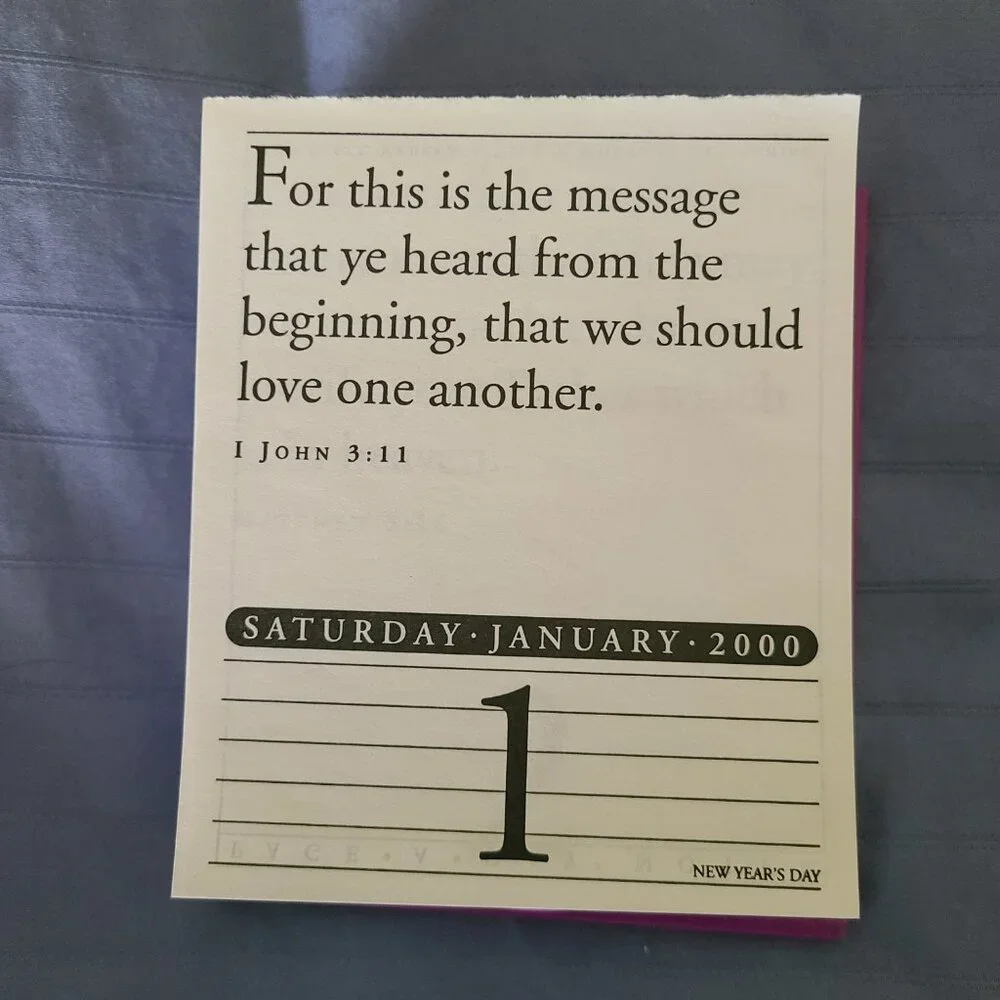 365 Bible Verses a Year Calendar 2000 - Same as 2028