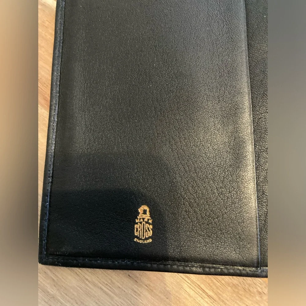 Mark Cross leather bifold breast pocket wallet, classic black