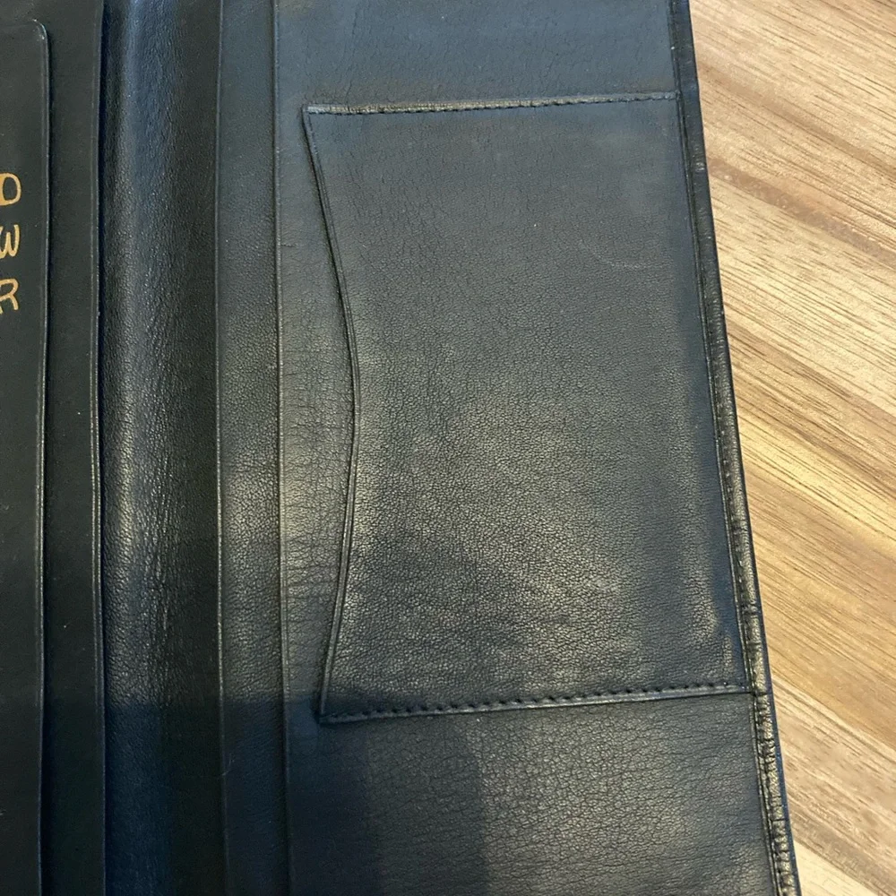 Mark Cross leather bifold breast pocket wallet, classic black