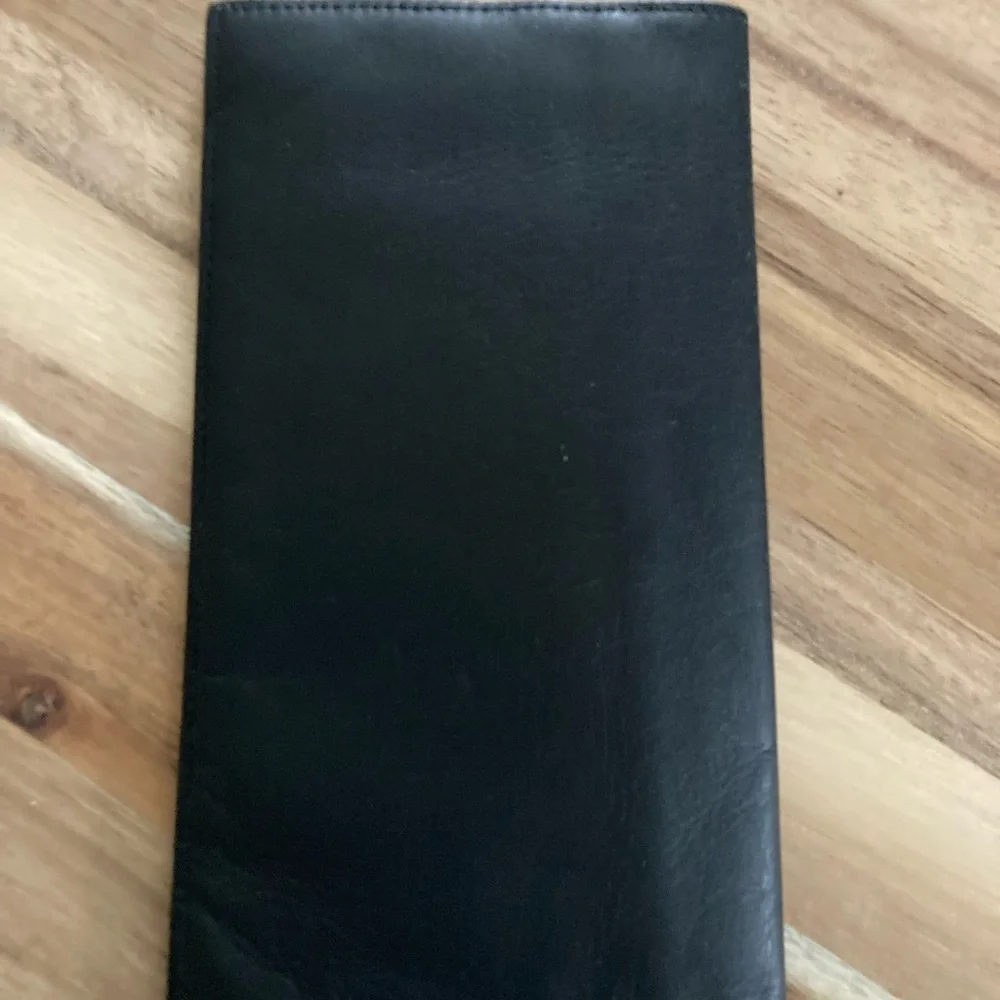 Mark Cross leather bifold breast pocket wallet, classic black