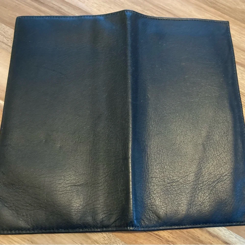 Mark Cross leather bifold breast pocket wallet, classic black