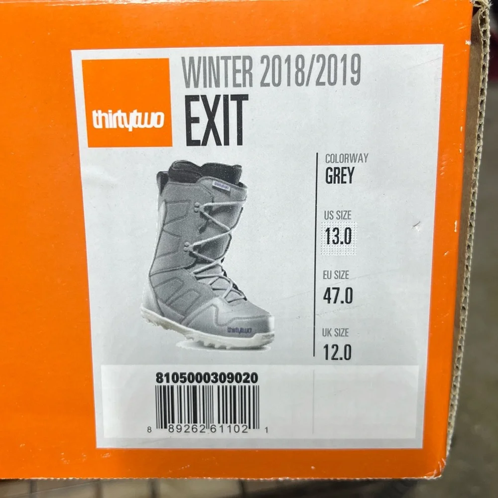 THIRTYTWO Exit ‘18/19 Men’s Snowboard boots NWT