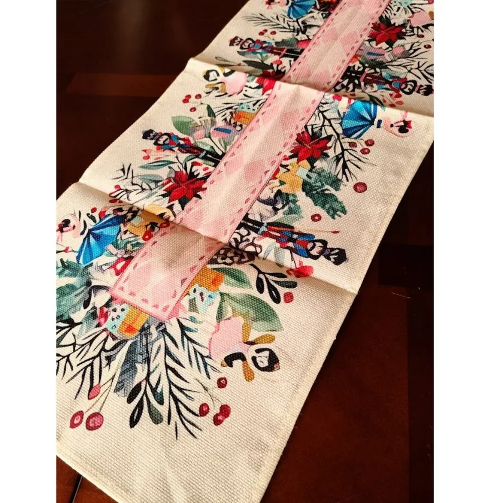 Nutcracker Table Runner Halloween Decor Decorative Cloth Holiday Decoration 72