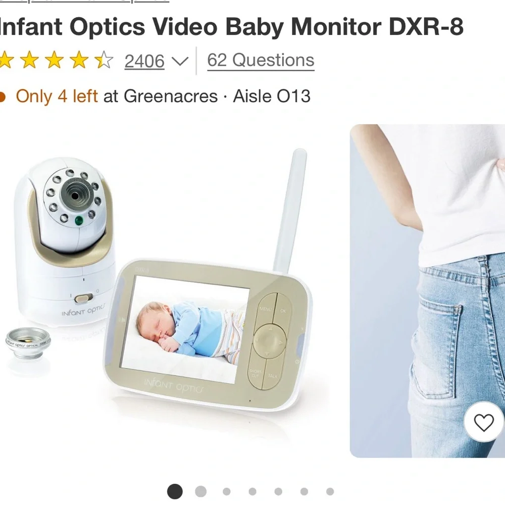 Infant‎ Optics Dxr-8 Video Baby Monitor With Interchangeable Optical Lens
