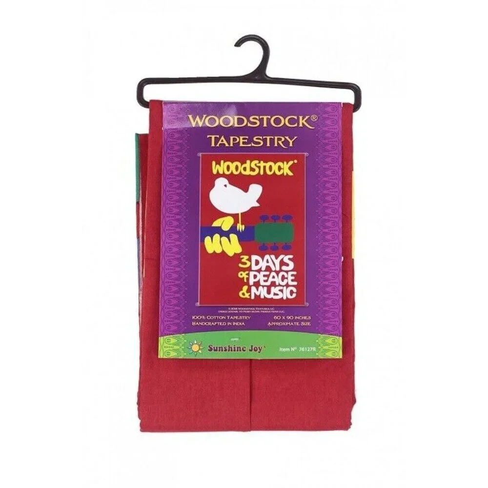New Large Woodstock Music Fair Sign Peace Gift Tapestry Wall Decor Art 60x90 NIP