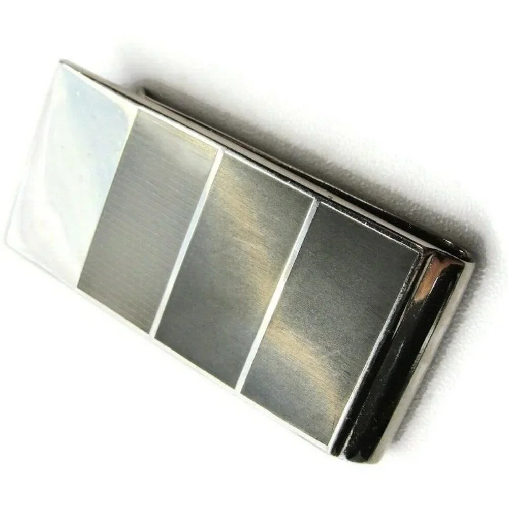 Multi Colored Money Clip Stainless Steel Black Gray Card Cash ID Holder
