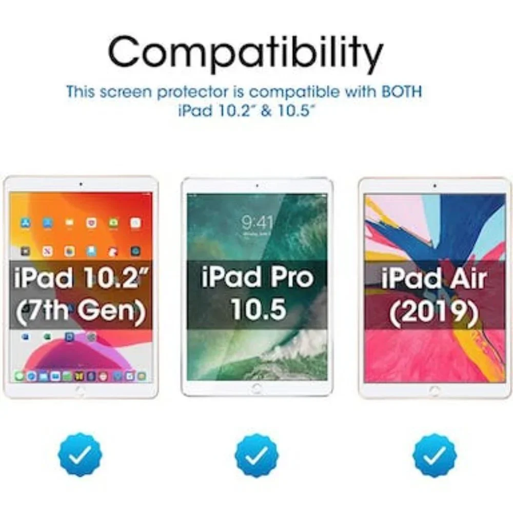amFilm Screen Protector for iPad 7/ iPad Air 3 (2 Pack)