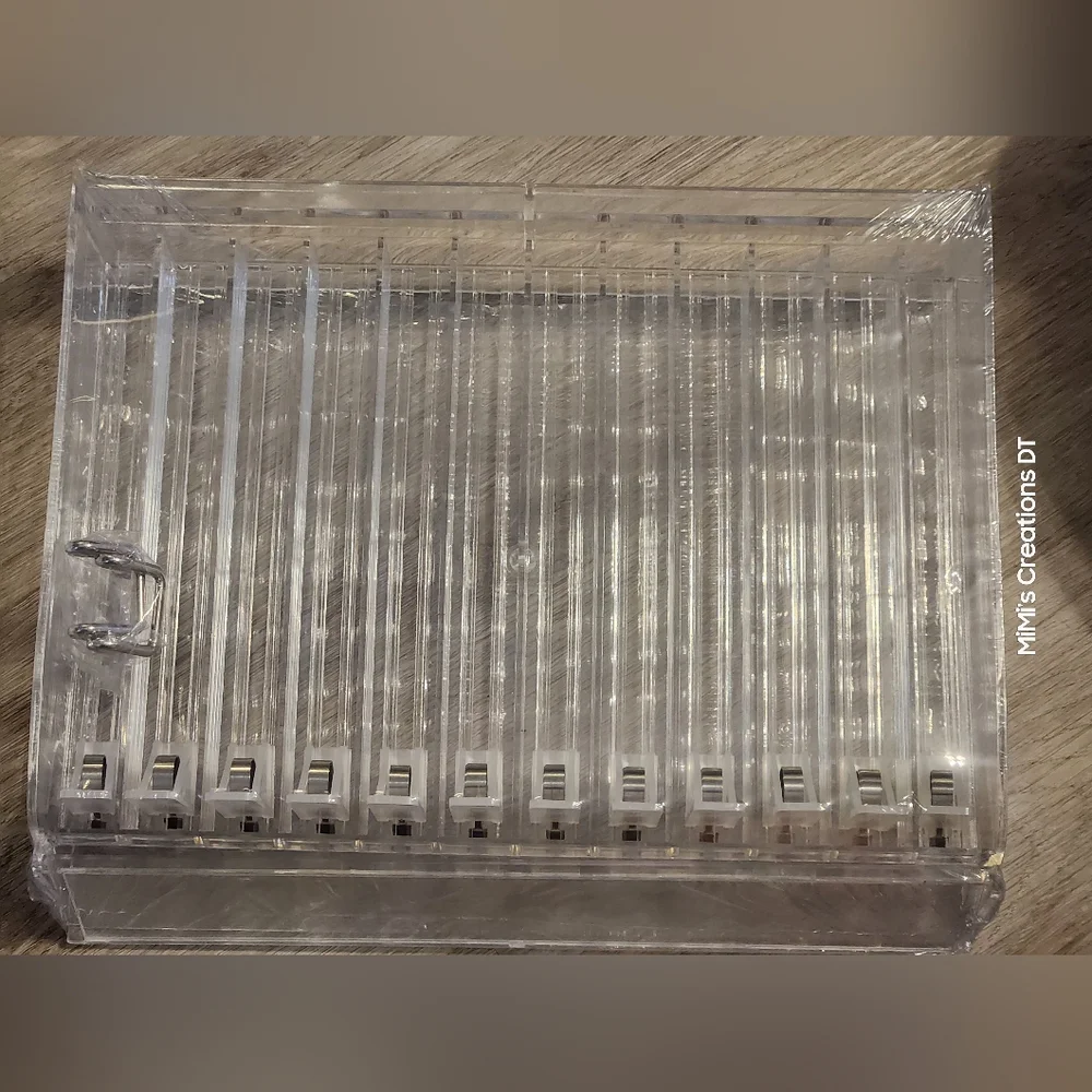 Makeup Organizer 12 Row Push Back Tray with Metal Clips