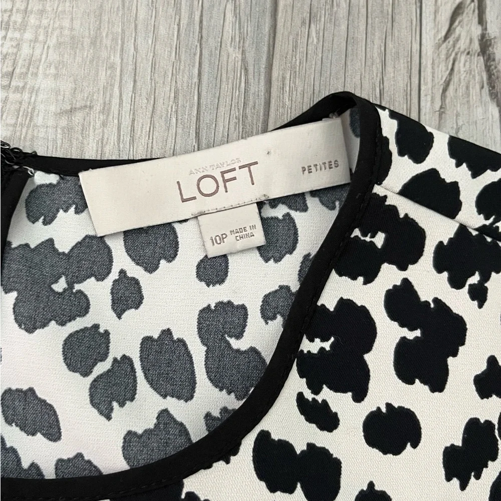 Loft animal print sheath dress 10P