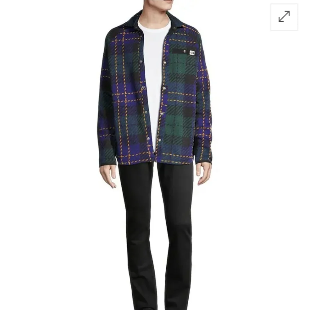 NWT THE NORTH FACE GL plaid shacket ponderosa green