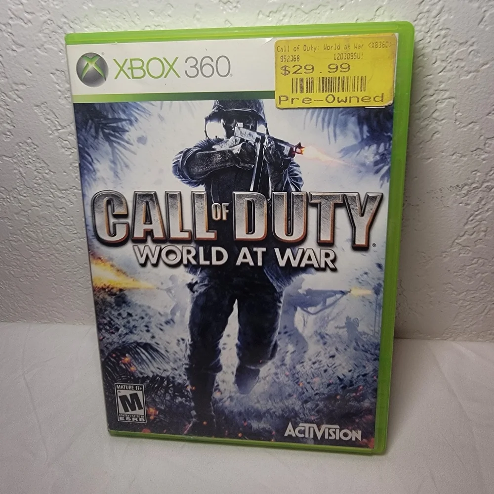 Call of Duty World at War Microsoft Xbox 360 With Manual TESTED