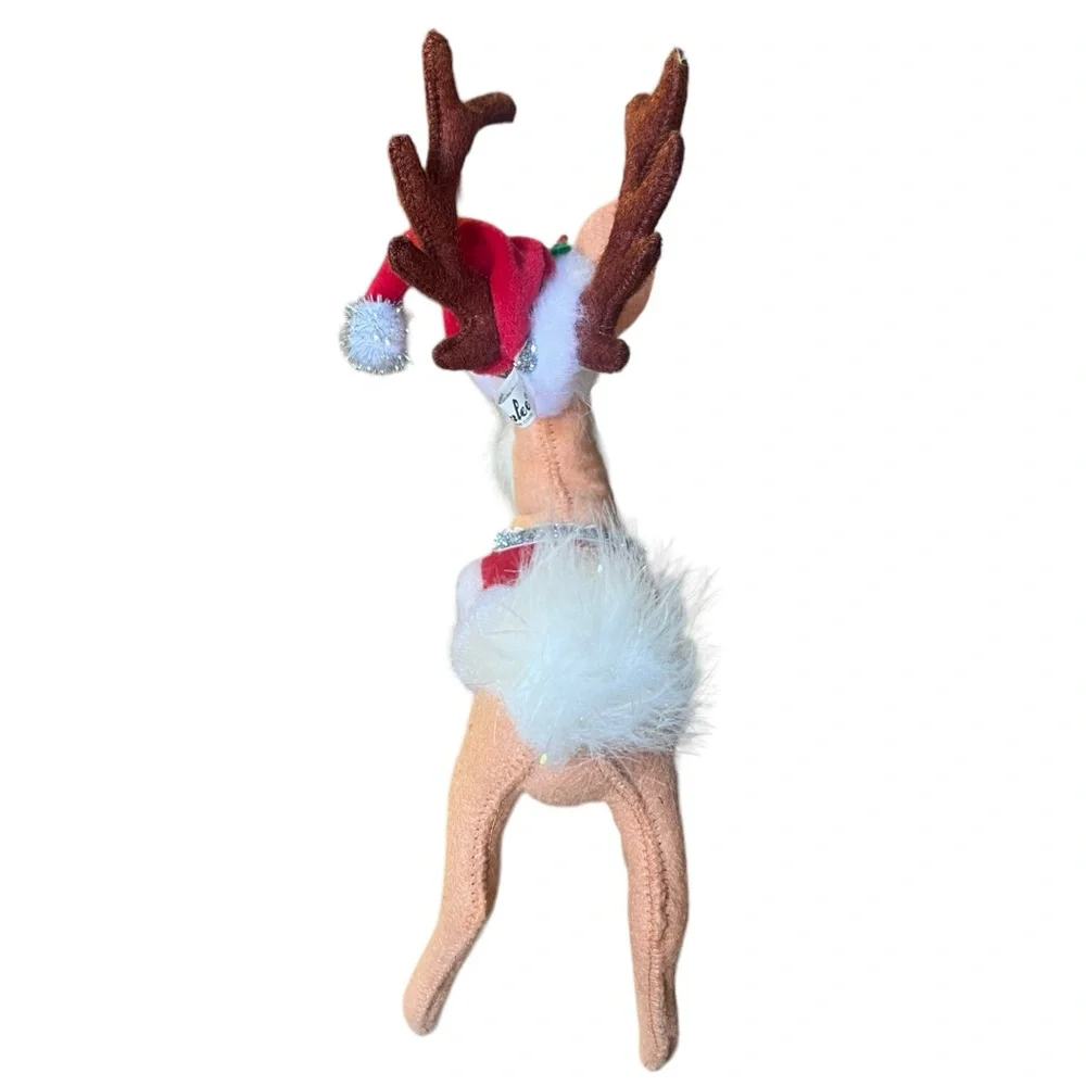 ANNALEE 2013 Silver Sparkle Reindeer 10” Doll Figure Decor Christmas Holidays