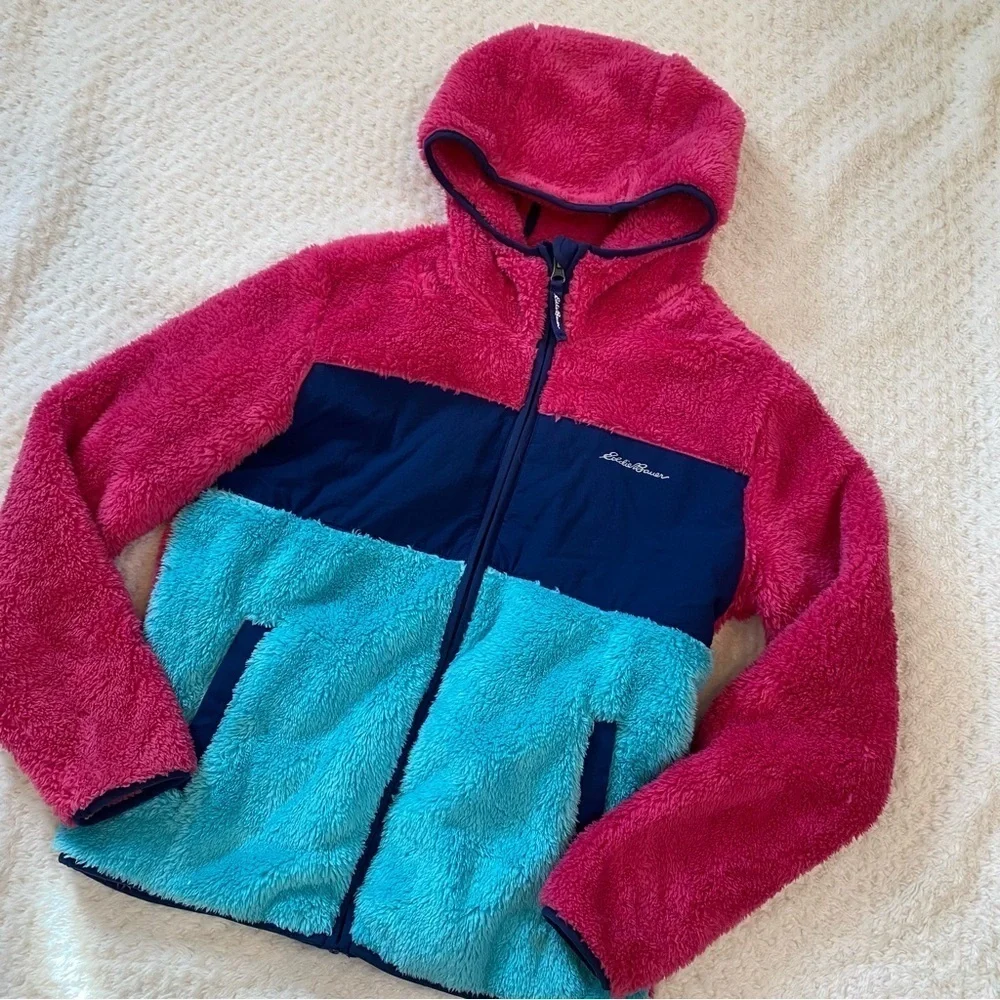 EDDIE Bauer girls, fuzzy jacket