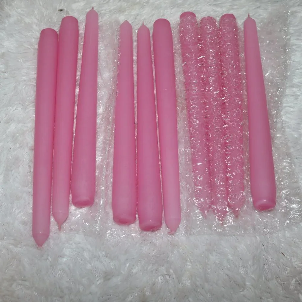 COPY - Melt Candle Company set of 10 pink dinner taper candles