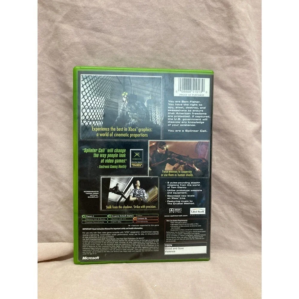 Tom Clancy's Splinter Cell (Microsoft Xbox, 2002) CIB