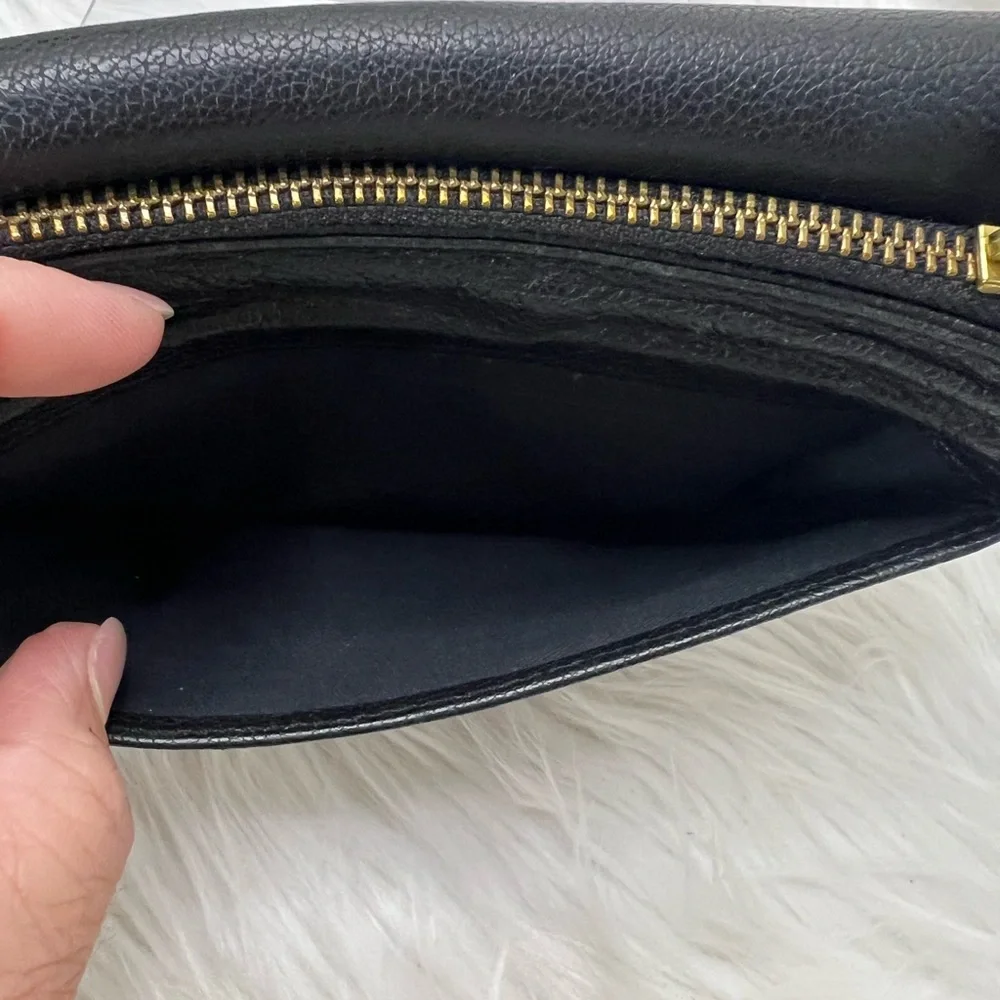 FOSSIL Black Leather 2017 Belt Bag and card holder