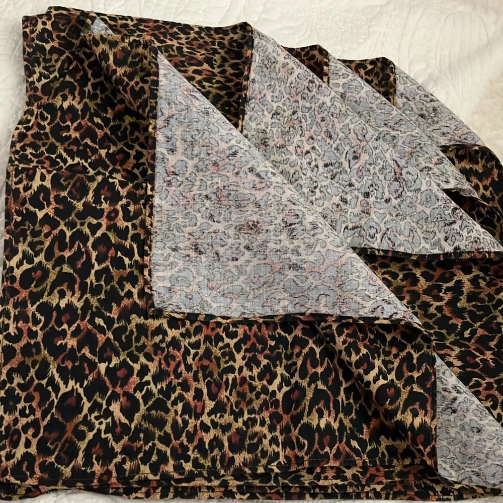 animal print napkins   hand crafted set of 12”x12” approximately- Cotton fabric