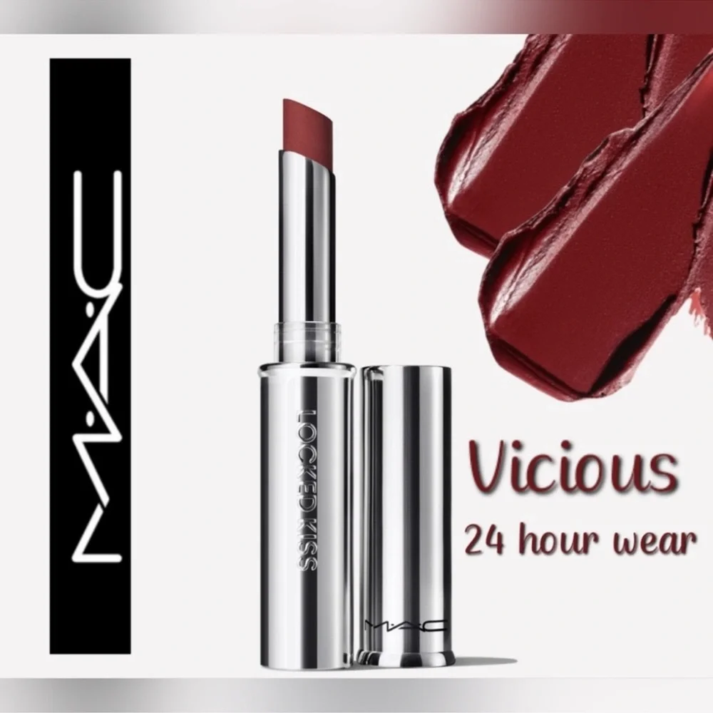 NWT Mac Locked Kiss 24 Hour Lipstick - Vicious Brand New in Box