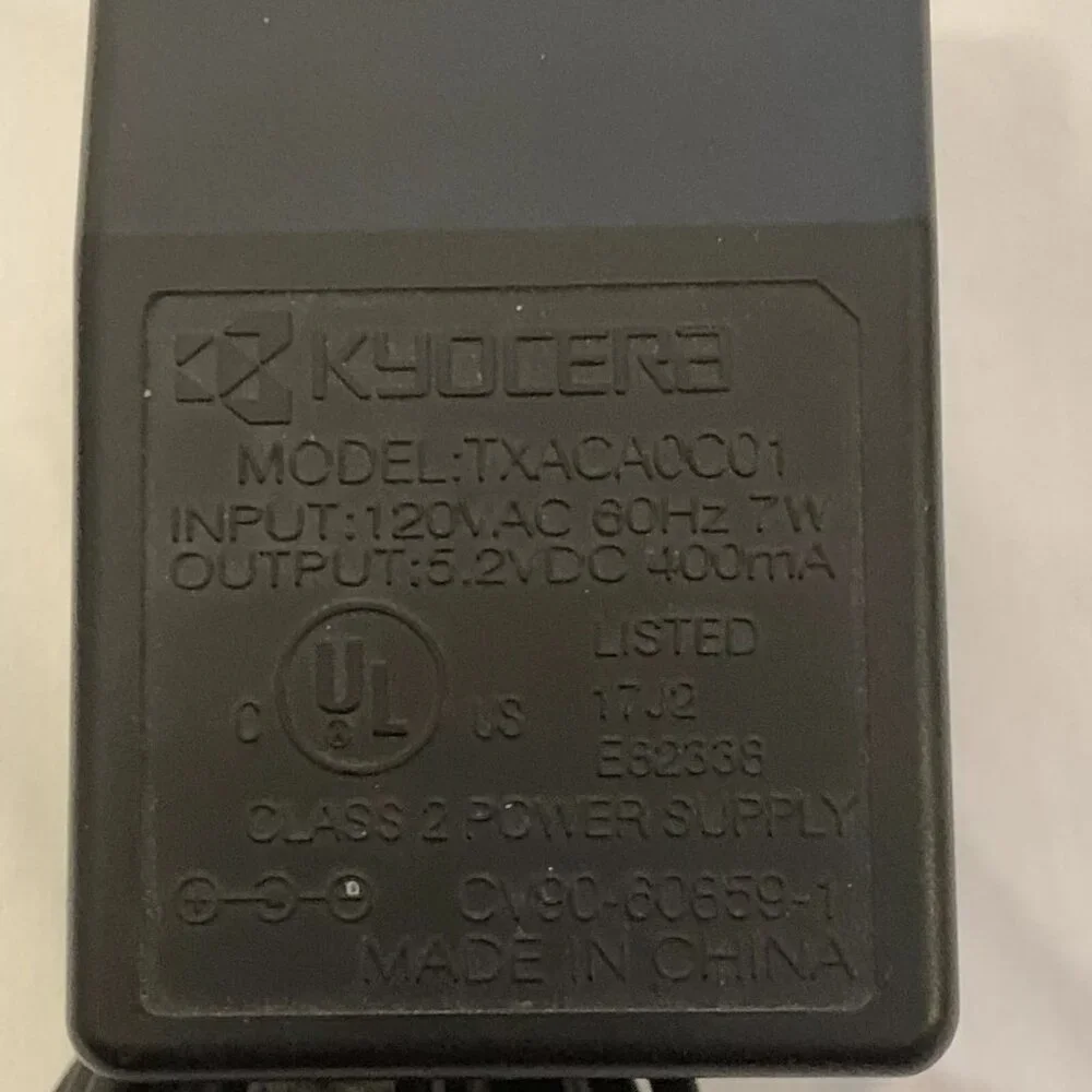 Kyocera TXACA0C01 Charger E82338 CV90-608591 5.2V 400mA class 2