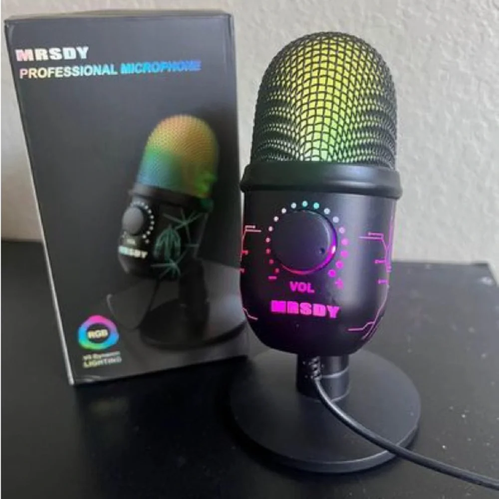 Gaming Microphone, USB Computer Microphone for PC, Mac, PS4/5