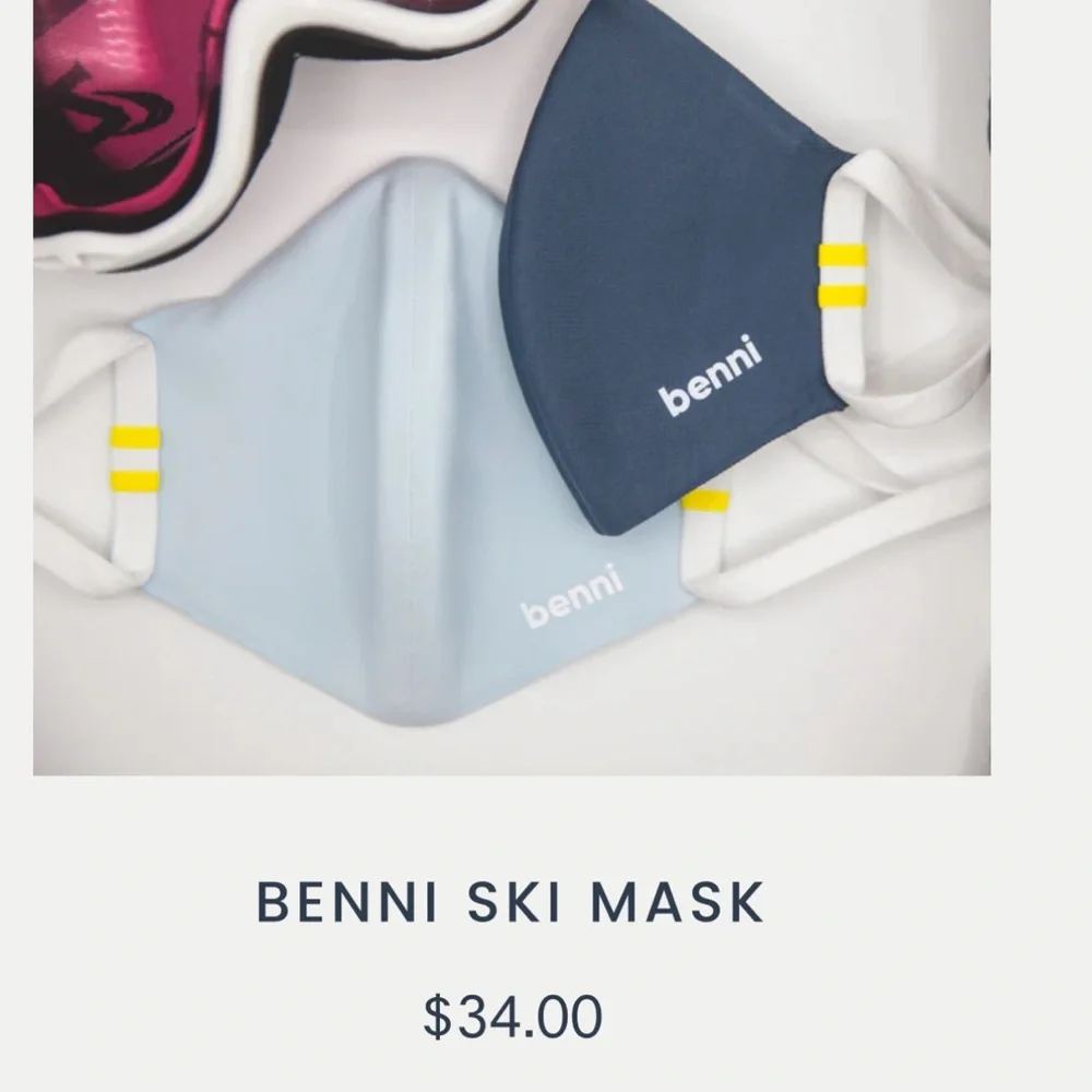 Benni light navy face mask