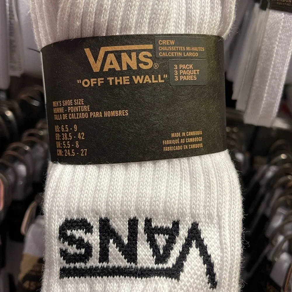 Vans Socks 3 pairs set CREW VANS. 