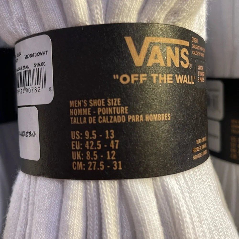 Vans Socks 3 pairs set CREW VANS. 