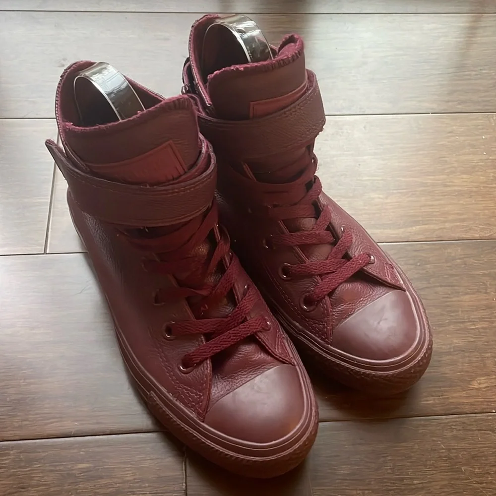 Converse Chuck Taylor All Star Brea High Deep Bordeaux Leather Women 6