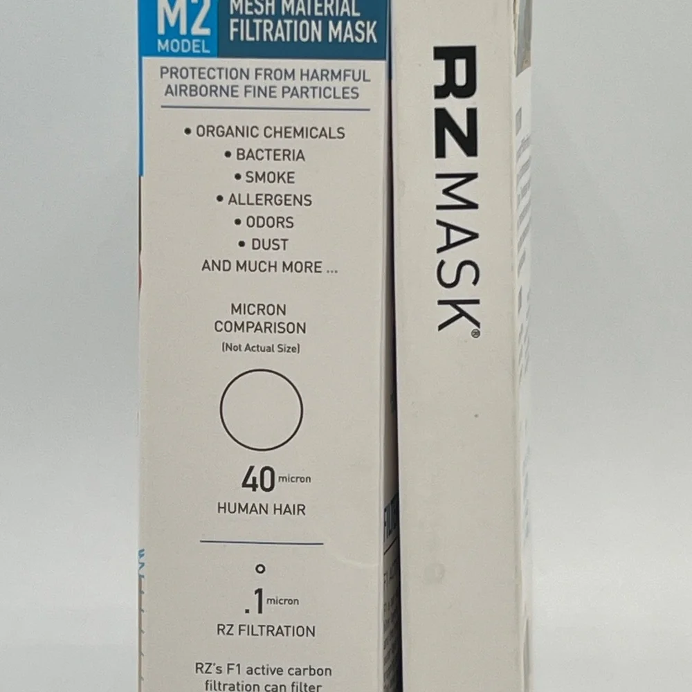 RZ MASK M2 Mesh Air Filtration Mask Size XL - Black Plus 3 XL F1 Filters BUNDLE
