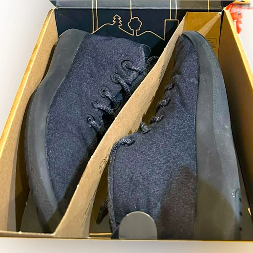 ALLBIRDS RUNNER UP MIZZLE 2 M10 NATURAL BLACK WOOL WITH BOX A10107M100 CASUAL