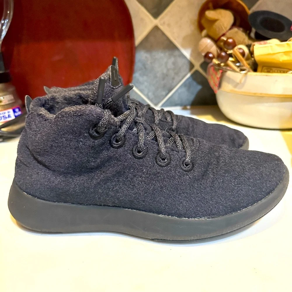 ALLBIRDS RUNNER UP MIZZLE 2 M10 NATURAL BLACK WOOL WITH BOX A10107M100 CASUAL