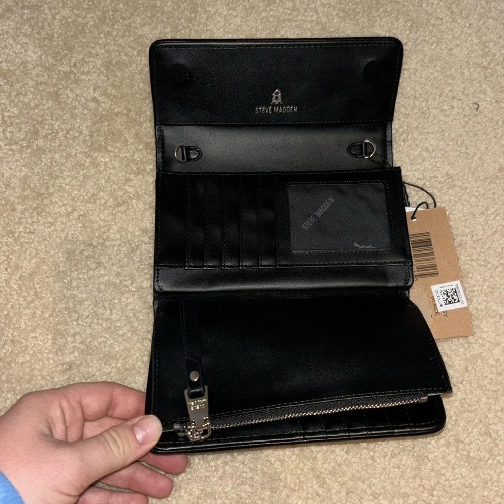 Steve Madden BKRISSY BLACK Wallet/ Crossbody