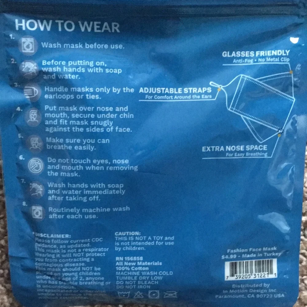 😷 Unisex Face Mask