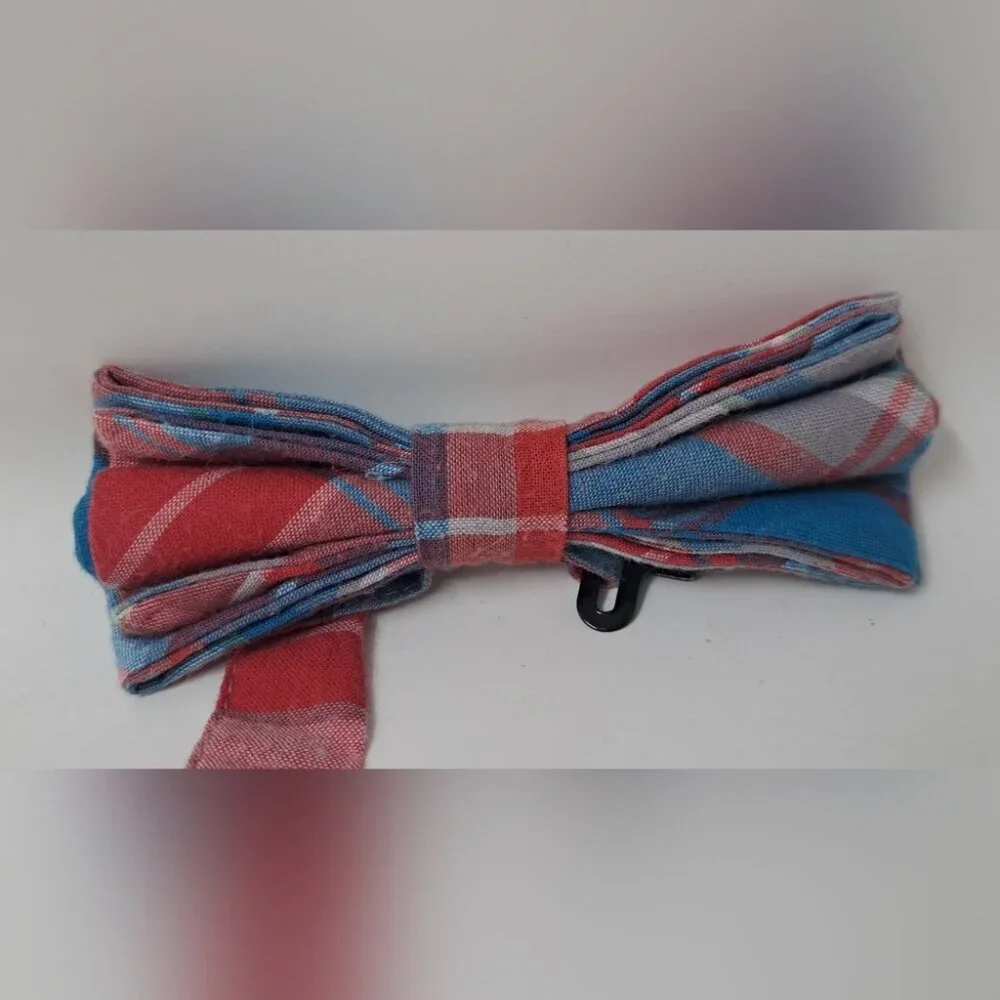 J. Crew Crewcuts Kids Boys Tie Bow Tie Accessories Check Plaid Adjustable